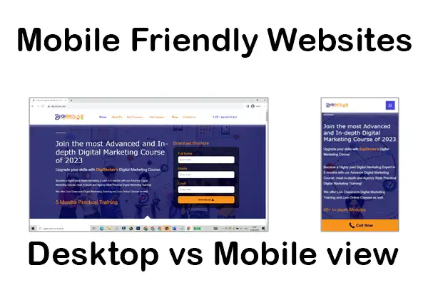 Website should be mobile responsive.