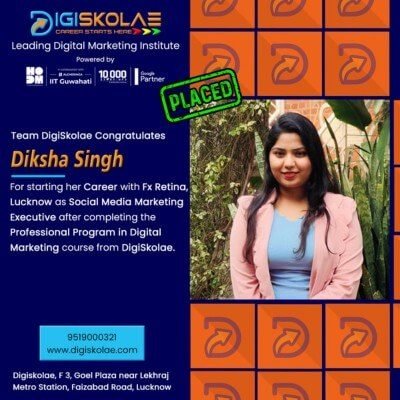 Diksha got placed