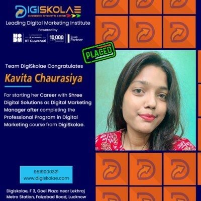Kavita got placed after learning digital marketing course from Digiskolae
